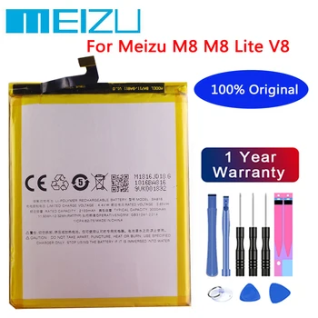 Новый Meizu 100% Оригинальный Аккумулятор BA816 Для Телефона Meizu M8 M8 Lite V8 3200 мАч, Высококачественный Аккумулятор Bateria В наличии + Инструменты