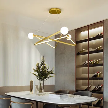 Скандинавский светодиодный потолочный подвесной светильник для гостиной, столовой, Современная подвесная люстра, освещение для домашнего кафе, спальни