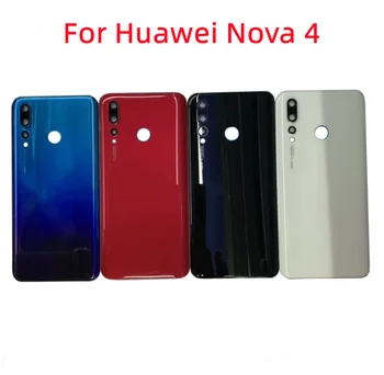 Для Huawei Nova 4 Задняя крышка батарейного отсека Задняя панель дверцы корпуса Запасные части для задней крышки Huawei Nova4