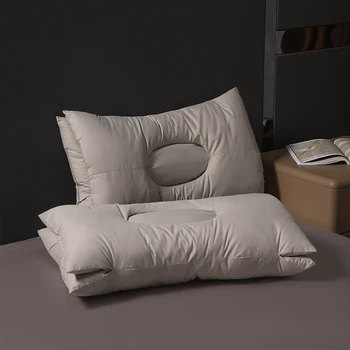 Хлопчатобумажная подушка для сна, массажная Спа-подушка, защищающая шею от соевых бобов, антибактериальных средств и клещей