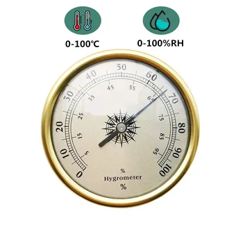 Термометр-гигрометр из алюминиевого сплава 2 В 1, автоматический инструмент для измерения влажности/температуры для домашнего офиса, измеритель влажности