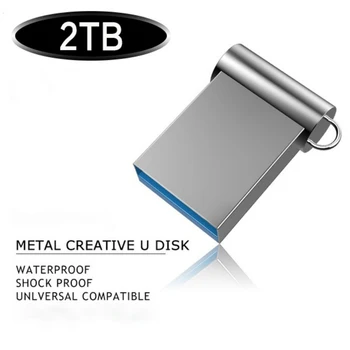 Мини высокоскоростной USB флэш-накопитель 2TB pen drive 2TB pendrive флешка металлический U-диск memo cel usb 3.0 stick подарок с бесплатным логотипом телефон/Автомобиль