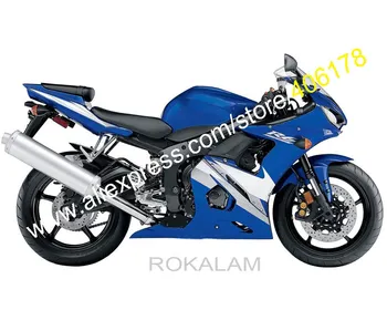 Белый Синий для Yamaha YZFR6 05 YZF R6 YZF-R6 R6 YZF600 YZF 600 2005 Комплект обтекателя мотоцикла (литье под давлением)