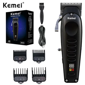 Kemei H72 Регулируемая Машинка Для Стрижки волос, Отделка Бороды, Металлический корпус, Перезаряжаемый Триммер для волос, Электрическая Стрижка