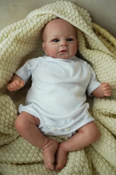 Окрашенная Готовая Кукла Premie Baby Reborn Doll Реалистичная 46 см Элайджа Высокое Качество Genesis Ручная Роспись Куклы