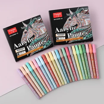 Morandi Акриловый маркер пастельного цвета, маркеры для дерева, ткани, стекла, Металлическая ручка для рисования, товары для граффити, Стационарные