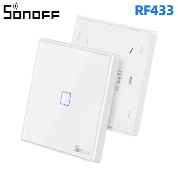 Sonoff T2EU-RF Wallboard Sticky 433 МГц Беспроводной Радиочастотный пульт дистанционного управления 1-3 Банды 2-полосное Управление для Экранной заставки 4CHPROR3 SlampherR2 Tx