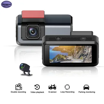 3-Дюймовый Автомобильный Видеорегистратор V6 Full HD 1080P Автомобильный Регистратор данных Зеркало заднего вида Цифровой Видеомагнитофон Видеокамера с фронтальным объективом