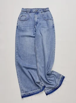 2023 Летние Широкие брюки с высокой талией, женские джинсы