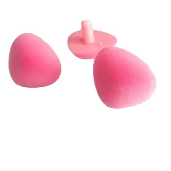 10шт 37 мм розовый флокированный треугольный игрушечный нос и шайба для игрушек 
