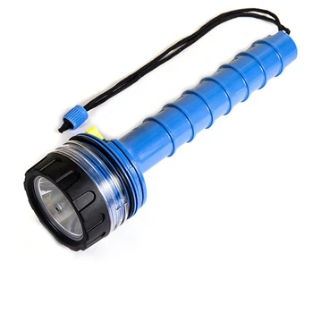 Фонарь для подводного плавания Подводный водонепроницаемый светодиодный фонарь для подводного плавания Long Shot Salvage Light Профессиональный мощный фонарик синего цвета