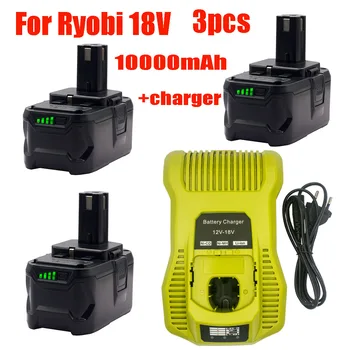 Оригинальный аккумулятор Saikeung 18V 10000mAh, совместимый с электроинструментами BPL1820 P108 P109 P106 Ryobi, может быть заменен литиевой батареей