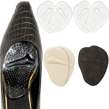 Мягкая вставка для передней части стопы, облегчающая боль, Половинный размер обуви, Женские босоножки на высоком каблуке, противоскользящие силиконовые гелевые стельки для обуви, подушка