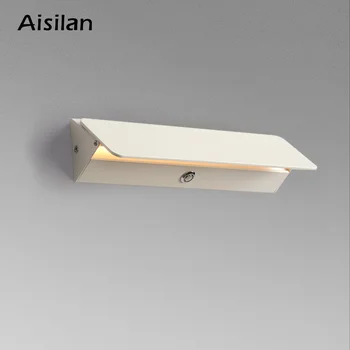 Aisilan Современный светодиодный Настенный светильник 7 Вт с Сенсорным Переключателем Затемнения, Регулируемое 3-CCT Антибликовое Настенное Бра Для Спальни, Гостиной, Прохода