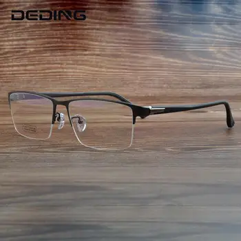 Оправа из чистого титана, мужские очки в полукруглой оправе, Сверхлегкие очки в оптической оправе для близорукости DD1587