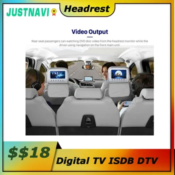 JUSTNAVI Автомобильный встроенный подголовник С функцией видеовыхода Не отправляет отдельный модуль для функции Link Цифровое телевидение ISDB DTV