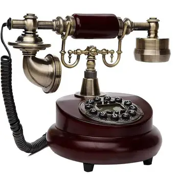 Проводной настольный телефон, антикварный классический винтажный телефон для украшения дома в отеле