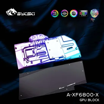 Bykski A-XF6800-X, Водяной блок GPU с полным покрытием для видеокарты XFX Radeon RX 6800 XT, Блок VGA, Жидкостный охладитель GPU 12V/5V