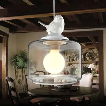 Креативный подвесной светильник в виде птицы, Стеклянная Люстра One Bird LED, подвесной светильник для обеденного зала, ресторанов