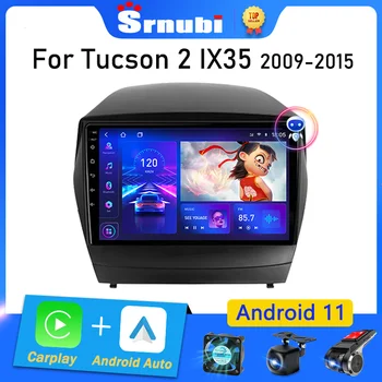 Srnubi Android 11 Автомагнитола для Hyundai Tucson 2 LM Ix35 2009-2015 Мультимедийный плеер 2Din Carplay Стерео GPS КАРТА DVD Головное устройство