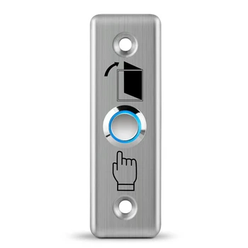 кнопка выхода из двери 15шт со светодиодной подсветкой Из нержавеющей стали Для Системы контроля доступа, Размер: 91Lx28Wx20H (мм)