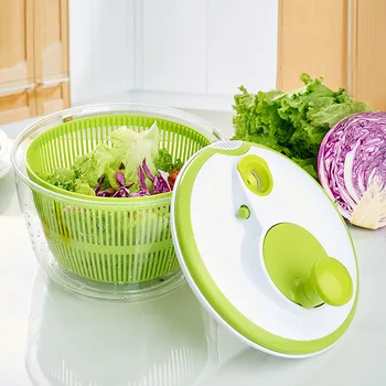 Домашний дегидратор для салата, корзина для мытья овощей и фруктов, сушилка для креативных кухонных принадлежностей HK-295 из АБС-пластика EB