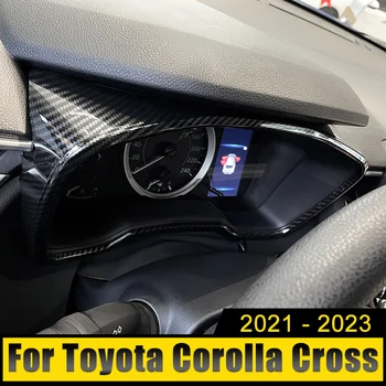 Для Toyota Corolla Cross XG10 2021 2022 2023 Гибридный ABS Автомобильный приборный дисплей Спидометр Датчик Крышка чехол Отделка Рамка Наклейка