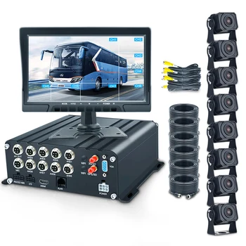 8-канальный MDVR 4G GPS Автомобильная MNVR камера Mdvr Комплект с 8-канальным цифровым видеомагнитофоном для грузовиков, школьных автобусов