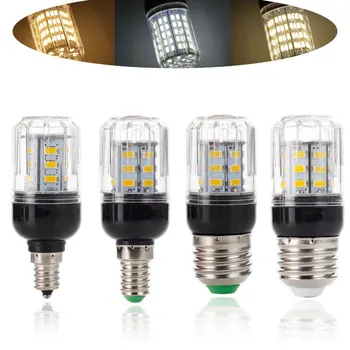 27 Светодиодов E27 E26 E12 E14 Светодиодные Кукурузные Лампочки Постоянного Тока 12 В 24 В 9 Вт Супер Яркие Настольные Лампы Прожекторы для Домашнего Внутреннего Освещения