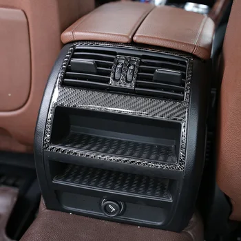 Наклейка на раму из настоящего углеродного волокна Для салона заднего кондиционера для BMW 5 серии F10 F18 2011-2017