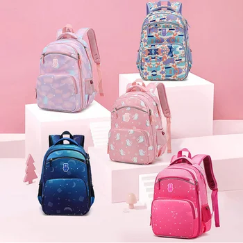 Милые Детские школьные сумки 3-10 лет для мальчиков, Розовые рюкзаки для девочек из детского сада, легкие водонепроницаемые, Новинка 2023 года