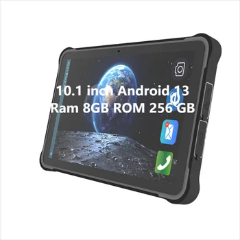 Android 13 RJ45 Прочный планшет 10,1 дюйма RAM 8 гб ROM 256 ГБ, Планшет с полной поддержкой 4g LTE Netcom, Большая батарея 12000 мАч 3,8 В