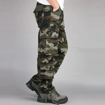 Камуфляжные брюки, Мужские Повседневные Камуфляжные брюки-карго, хип-хоп Джоггеры, Уличная одежда, Pantalon Homme, Военные тактические брюки с несколькими карманами