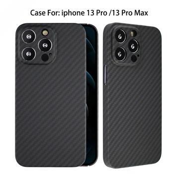 Новое Натуральное Арамидное волокно Carbon Для iPhone 13 Pro Max 13Pro Защитит телефон Len Для iPhone 13 Mini 13Promax CASE Cover