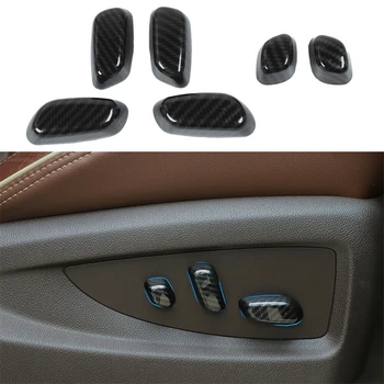 Для 2014-2018 Chevy Silverado Хромированная кнопка регулировки автомобильного сиденья, отделка крышки 6 шт.