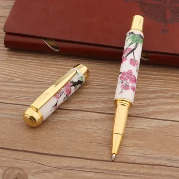 2022 Классическая керамическая Шариковая ручка слива Bossom Золотые Офисные Школьные принадлежности Фирменная ручка-роллер Новая