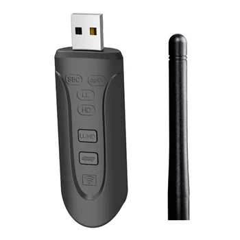 USB Bluetooth Адаптер для ключей BT 5.3 Беспроводной Аудио Компьютерный адаптер AUX 3.5 RAC aptX HD Адаптивный Динамик Передатчик