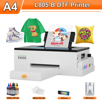 A4 Для печатной машины для футболок Epson L805 DTF DTF Textile Impresora Непосредственно на пленку Для печати футболок DTF Transfer Printer Kit